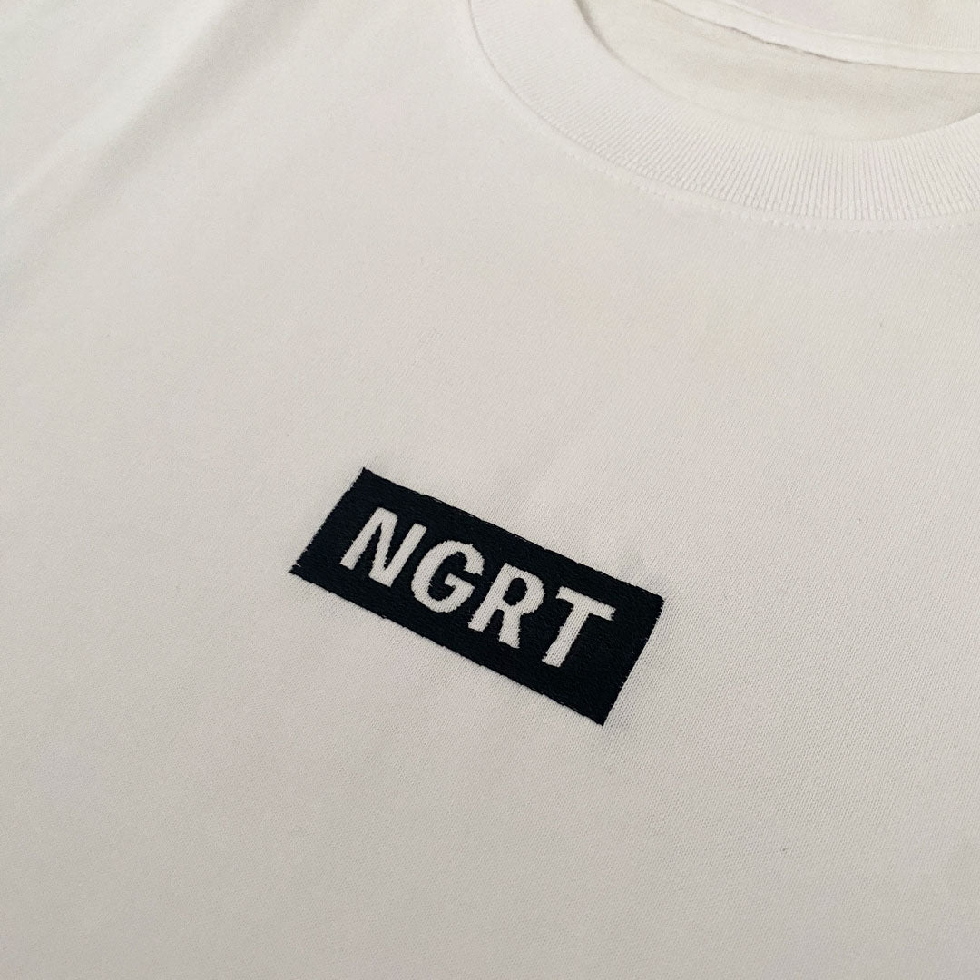 Long t-shirt model BOX NGRT(WHITE)ワイドシルエット