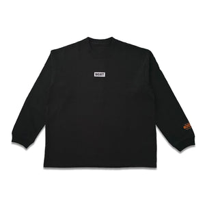 Long t-shirt model BOX NGRT(BLACK)ワイドシルエット