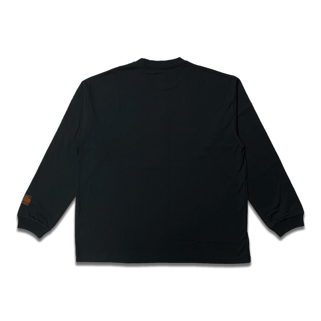 Long t-shirt model BOX NGRT(BLACK)ワイドシルエット