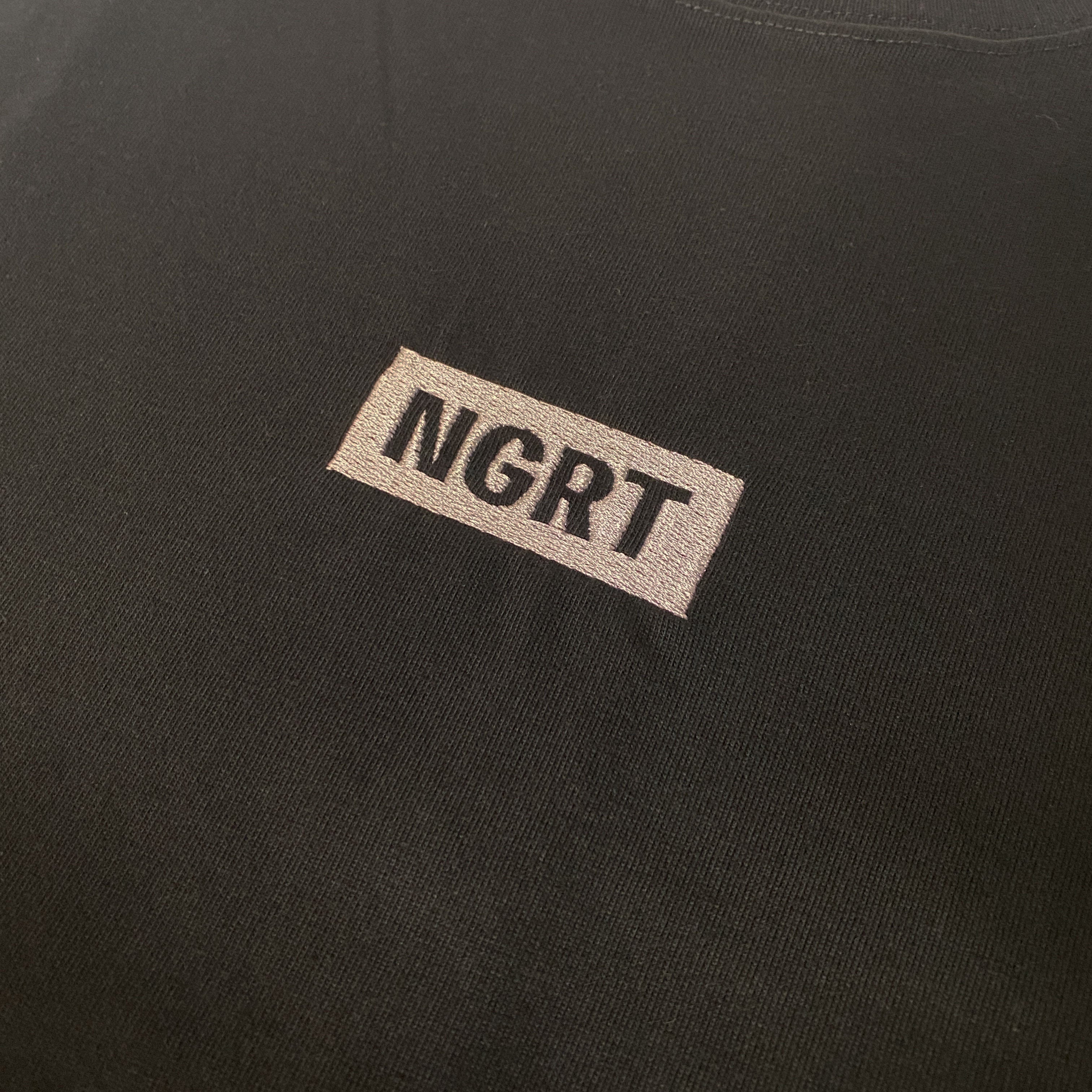 Long t-shirt model BOX NGRT(BLACK)ワイドシルエット